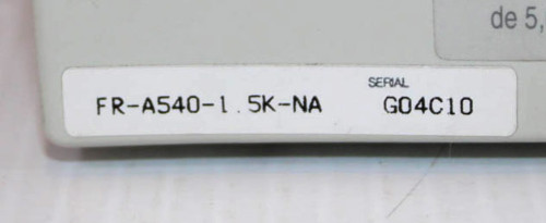 Mitsubishi FR-A540-1.5K-NA Inverter VFD Drive Input: 6.9A 3Ph AC380-480V 50Hz.