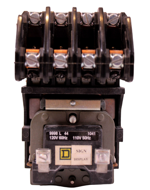Square D 8903L040 Lighting Contactor | 120V Coil | 60Hz | 4-Pole | NEMA Rated Square D 8903L040 Lighting Contactor | 120V Coil | 60Hz | 4-Pole | NEMA Rated