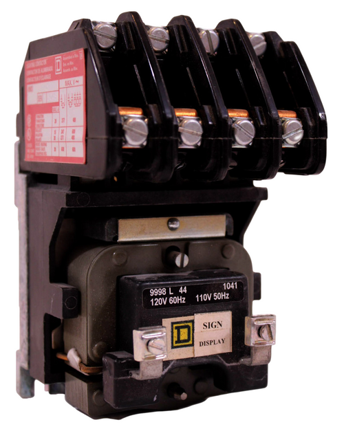 Square D 8903L040 Lighting Contactor | 120V Coil | 60Hz | 4-Pole | NEMA Rated Square D 8903L040 Lighting Contactor | 120V Coil | 60Hz | 4-Pole | NEMA Rated