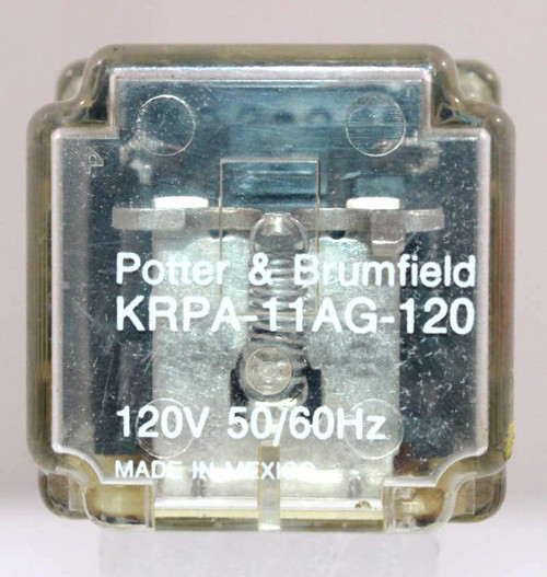 Potter & Brumfield KRPA-11AG-120 Power Relay 10A Coil 120V 50/60Hz 8 Pin