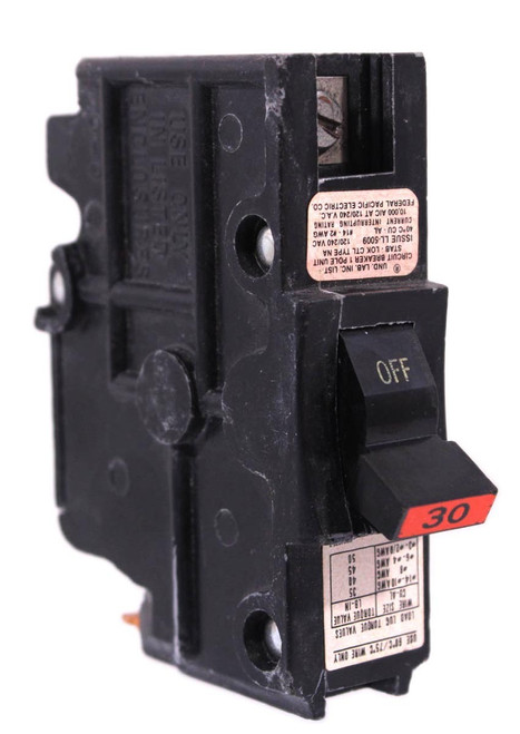 Federal Pacific NA130 Stab -Lok Breaker 30A 120/240V 10kA Single Pole Type NA