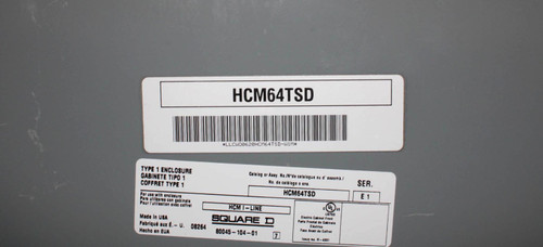 Square D HCM23644 I-Line Panelboard 400A 600V SER E1 W/ HCM64TSD Type I Encl