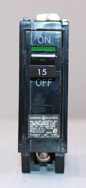 General Electric THQB1115 Breaker 15A 120/240V 1P Bolt-On