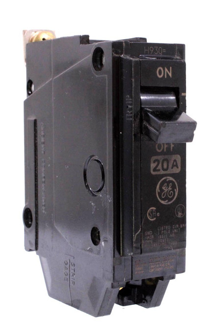 General. Electric THQB1120 Circuit Breaker 20A 120/240V 1P 10kA Bolt-On