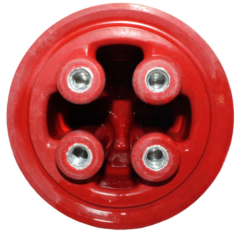 Glastic 4640-81 Standoff Insulator 6 In 15KV Polyester 2 In Bolt Circle 4X4 Red