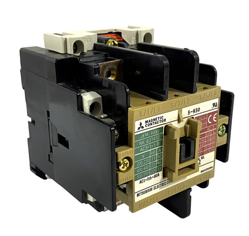 MItsubishi S-K50 Magnetic Contactor AC1=Ith=80A Coil: 200-240V 50/60 Hz