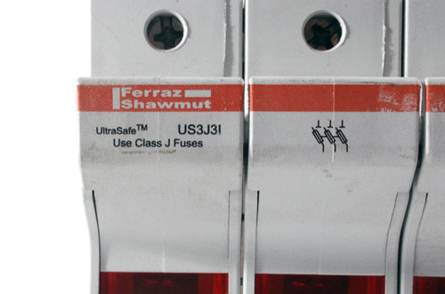 Ferraz Shawmut US3J3I Fuse Holder 30A 600V 200kA 3P Class J UltraSafe W/Indicator