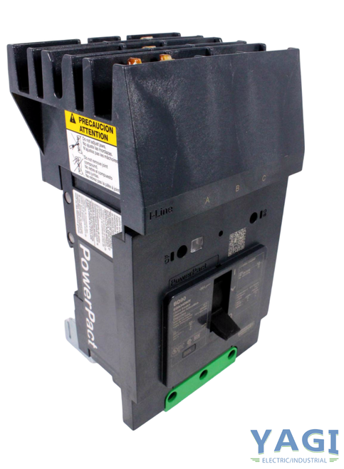 Square D BDA34090Y Circuit Breaker | PowerPacT B | 90A | 3-Pole | 480Y/277V AC | 18kA | I-Line | Thermal Magnetic | ABC