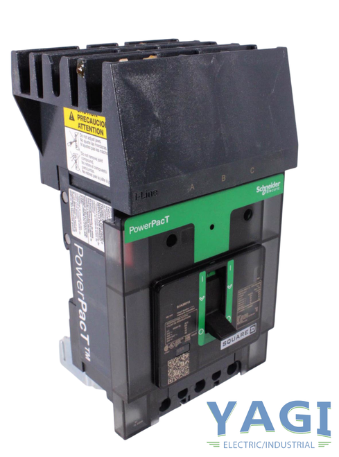 Square D BJA36015 Breaker 15A 600Y/347V 3P 3PH 25kA PowerPacT B I-Line Push to Trip