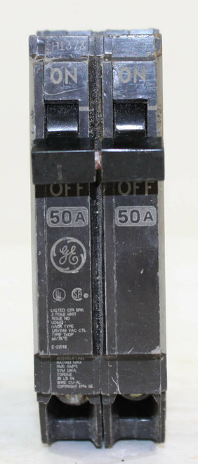 General Electric THQP250 Circuit Breaker | 50A | 2-Pole | 120/240V AC | 10kA | Thin Type | UL Listed
