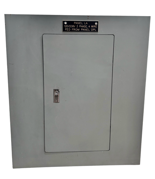 Square D NQOD424L100CU Main Lug Panelboard | 100A | 240V | 3PH 4W | 24 Spaces | NEMA 1