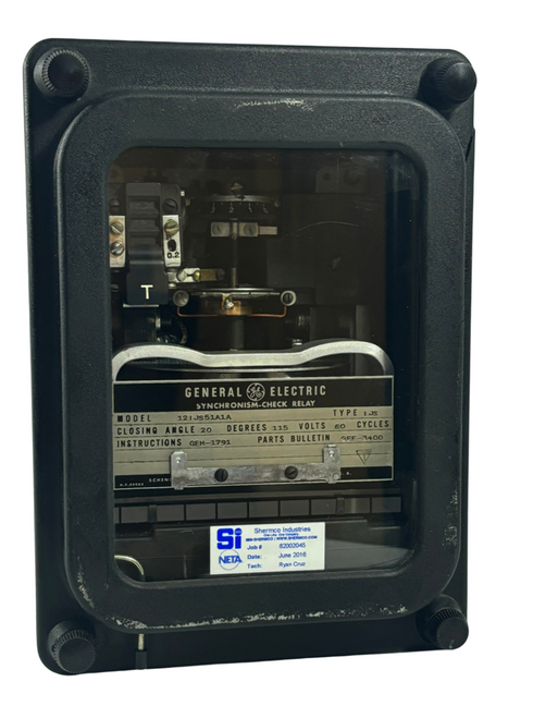 General Electric 12IJS51A1A Synchronism Check Relay 115V 60 Cycles 120 Deg Closing Angle