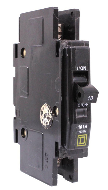 Square D QOU110 Breaker 10A 120/240V 1P 1PH 10kA Din Rail Molded Case