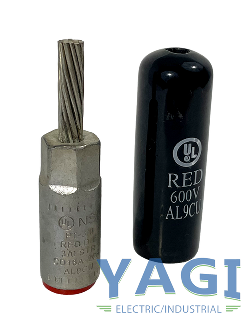 NSI PT3/0 Pin Terminal 600V 3/0 AWG Aluminum Tin Plated Pin: Copper Tin Plated Red Die