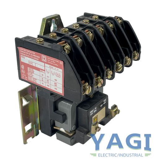 Square D 8903LXO60V02 Contactor 30A 600V 6P 6 NO Contacts 50/60Hz Coil Open Style Type L