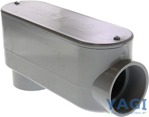 Cantex 5133668 Conduit Body 2 In Type LB 90 Degree Durable SCH 40 and 80 W/Lid and Gasket