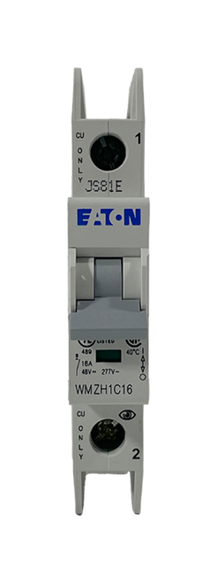 Eaton WMZH1C16 Breaker 16A 277V 1P 1PH 10kA Type C DIN Rail Trip Indicator Standard Terminal