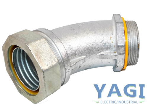 Eaton LT30045 Liquidator Liquidtight Connector 3 Inch 45 Degree FMC Non-Insulated