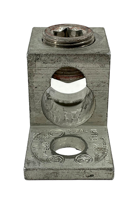 General Electric GE-625-4 Aluminum Terminal Lug 2-600 kcmil (2) 1/0-250 kcmil CU9AL General Electric GE-625-4 Aluminum Terminal Lug 2-600 kcmil (2) 1/0-250 kcmil CU9AL
