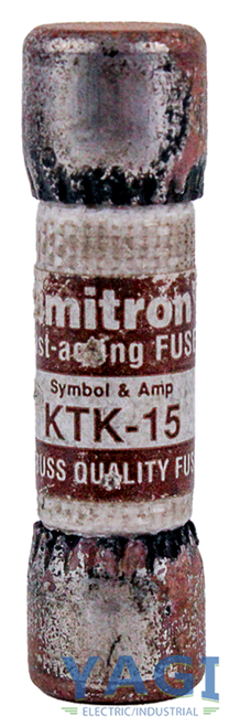 Bussmann Limitron KTK-15 Fuse 15A 600V 100kA Midget Class Low-Voltage