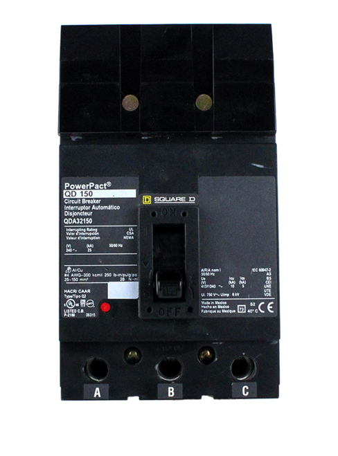 Square D Breaker QDA32150 150A 240V 3P 25kA