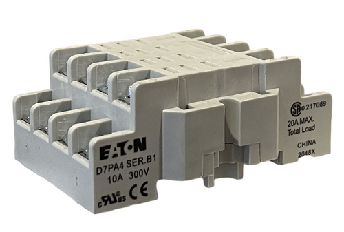 Eaton D7PA4 General-Purpose Relay 10A 300V 4P D7 Series Socket