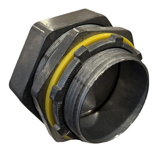 Steel City LT207 Liquid Tight Connector 2 1/2 Inch Straight Zinc Die Cast