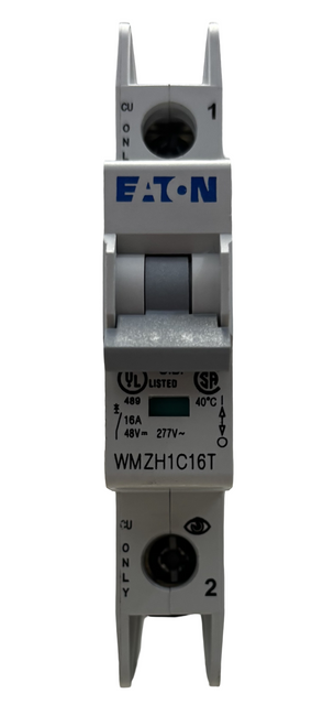 Eaton WMZH1C16T Miniature Circuit Breaker | 16A | 1-Pole | 277V AC | 14kA | DIN Rail
