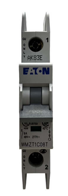 Eaton WMZT1C08T Miniature Circuit Breaker | 1-Pole | 8A | 277V AC | 10kA | DIN Rail