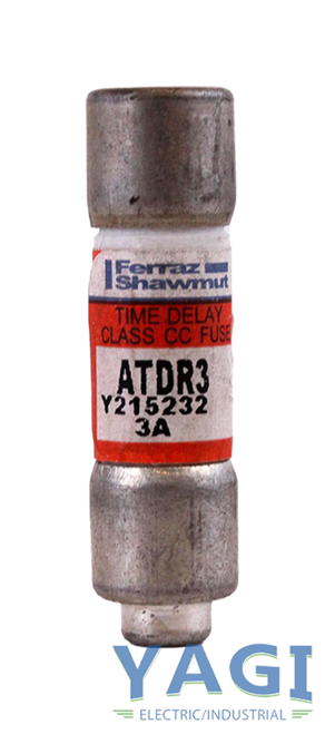 Ferraz Shawmut ATDR3 Fuse 3A 600V 200kA Class CC Time-Delay Current-Limiting