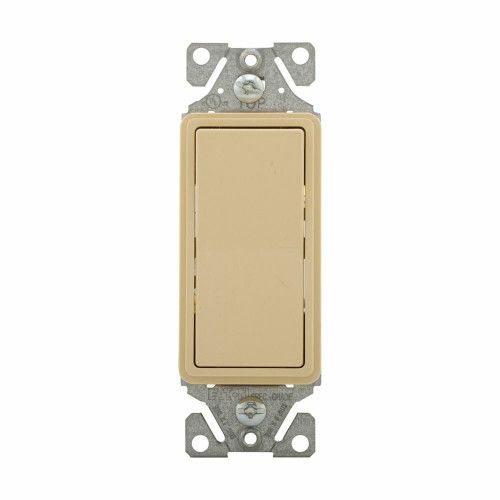 Eaton 7503V Standard Grade Decorator Switch Ivory #14-12 AWG 15A 120/277V