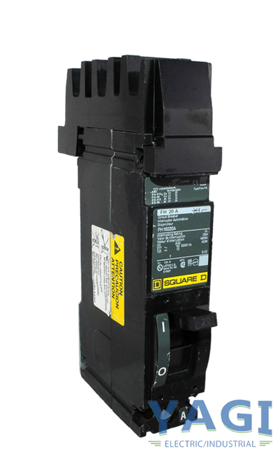 Square D FH16020A Breaker 20A 277V 65kA 1P I-Line Thermal Magnetic