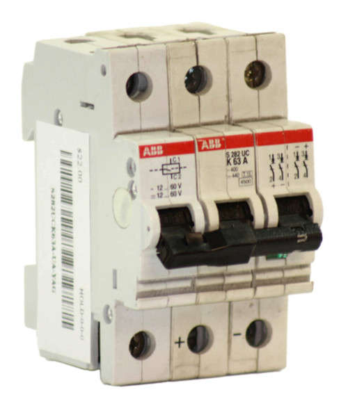 ABB S 282 UC K 63 A Breaker 63A 400V 3P