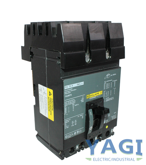 Square D FA36070 Circuit Breaker 70A 600V 3P 14kA