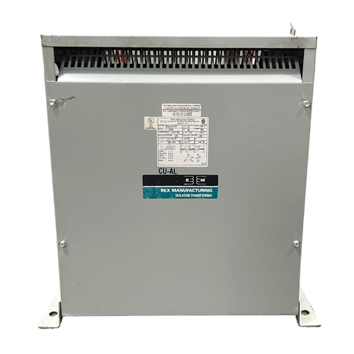 Rex Manufacturing DA34J1P1/K4 Transformer | 34kVA | 575V–460Y/266V | 3PH | Type 1