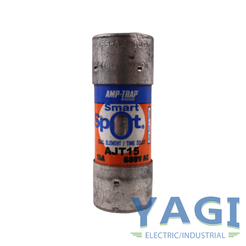 Ferraz Shawmut AJT15 Fuse 15A 600V 200kA Class J Amp Trap Smart Spot Dual Element