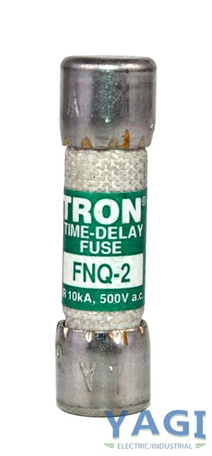 Bussmann Tron FNQ-2 Fuse 2A 500V 10kA Time-Delay Dual-Element Midget Class Pkg of 100 Bussmann Tron FNQ-2 Fuse 2A 500V 10kA Time-Delay Dual-Element Midget Class Pkg of 100