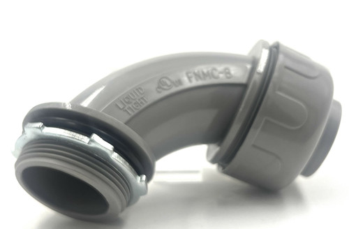 AFC Fittings 0946-02-GY 90 Degree Liquid Tight Connector 1 1/2 Inch PVC