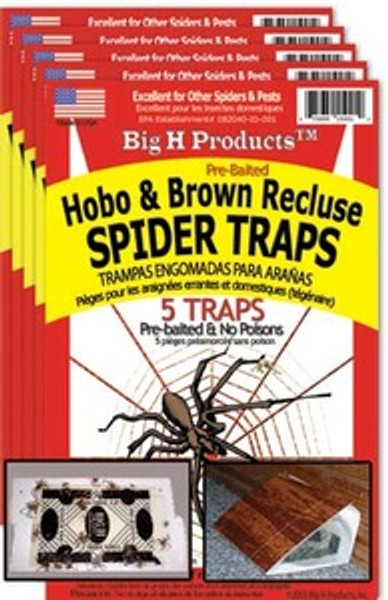 BigH ProductsTM Hobo & Brown Recluse Spider Trap - 5 Package Special