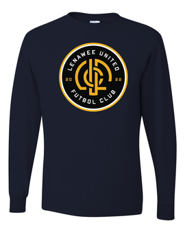 LUFC  Black Long Sleeve- 2 Color Circle Logo