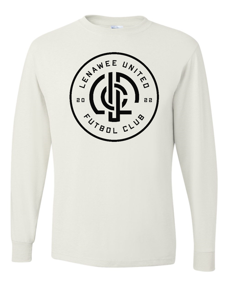 LUFC  White Long Sleeve - 1 Color Logo