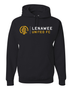 LUFC Black Hooded Sweatshirt - 2 Color Horizontal Logo