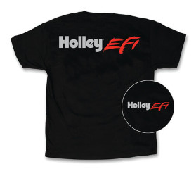 Holley T-Shirt - Large w/Holley EFI SS Logo - Black 10044-LGHOL