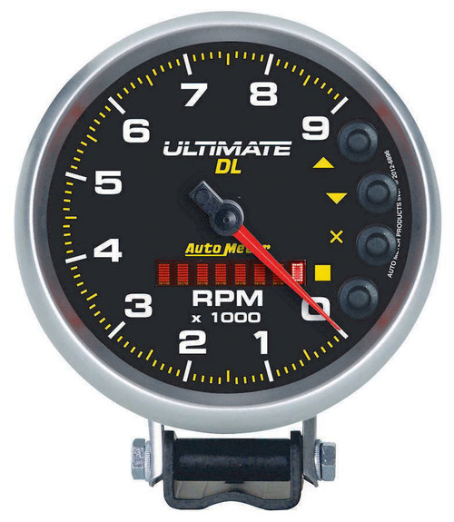 Autometer 5in Ultimate DL Tach 9000 RPM Black 6896