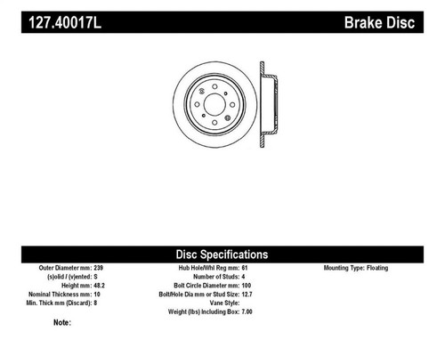 ST Slot & Drill Brake Rotors 127.40017L