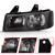 CHEVY EXPRESS/ GMC SAVANA 03-17 CRYSTAL HEADLIGHTS BLACK