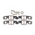 Shop forMichigan 77 Intake Gasket Set - SBC Ret-Port 1.380 x 2.300 MS20019 at Revtec Auto Parts by Michigan 77 for as low as 26.95