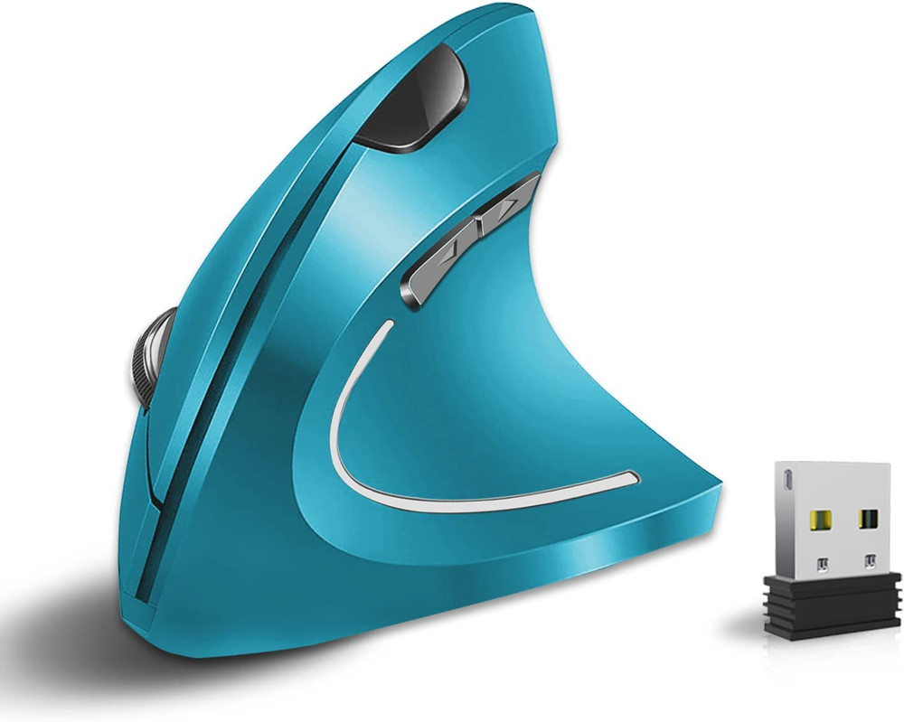 undefined Vassink Ergonomic Rechargeable Wireless Mouse - Blue - Computers & Tech - Lebanon
