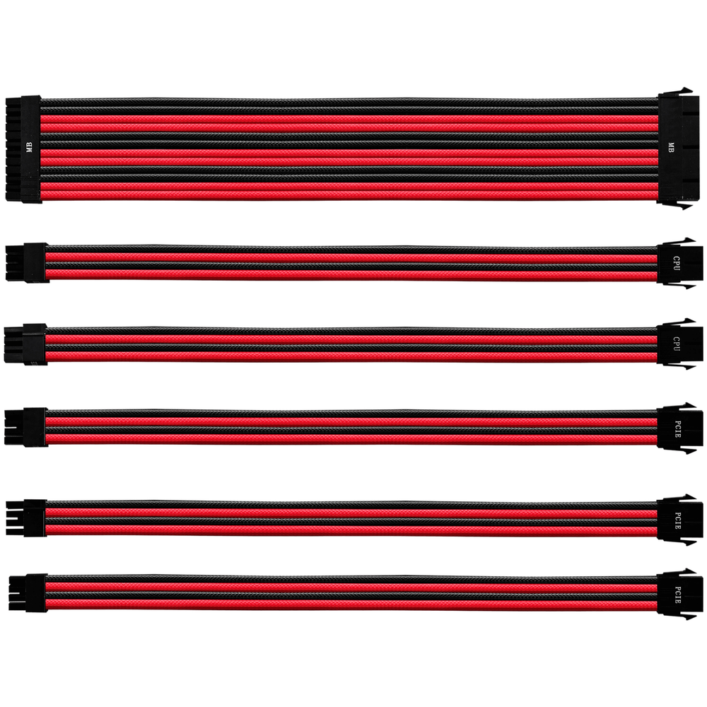 Cooler Master Cooler Master Red&Black Colored PSU Extension Cable Kit | CMA-NEST16RDBK1-GL - Computers & Tech - Lebanon