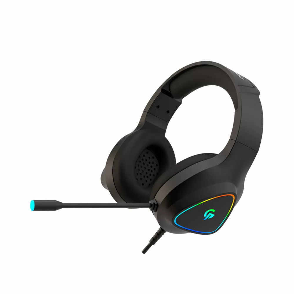Porodo Porodo Gaming RGB Headphone PDX414 — HD 3D Sound Wired Headset | 50mm Drivers, Noise-Cancelling Mic | Black - Computers & Tech - Lebanon